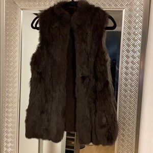 Brown Rabbit Fur Vest